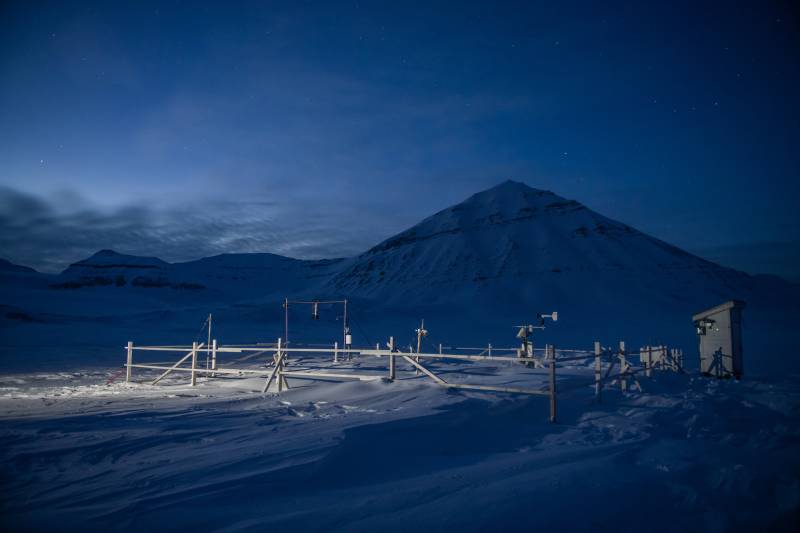 Bayelva station during winter. Photo by Esther Horvath